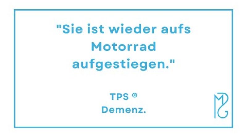 "Sie ist wieder auf das Motorrad gestiegen." - Erfahrungsbericht eines Demenz-Angehörigen